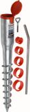 POKM Toolsmarket GmbH Piquets de terre avec fiche de mise à la terre, manchon vissable, manchon de terre, parasol 26-65 mm