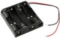 MPD BC4AAAW Support de batterie 4 AAA (crayon) Câble Noir