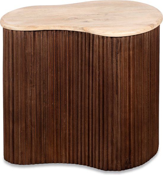 Lewis & Loft Salontafel Lena – Organische vorm – Maat S – FSC®-gecertificeerd mangohout – Bruin