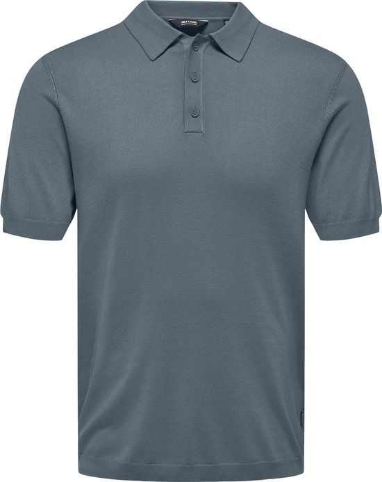 ONLY&SONS ONSKYLER LIFE REG 14 SS POLO KNIT - Stormy Weather - S