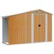 Abri de jardin 277x93x179 cm acier galvanisé marron