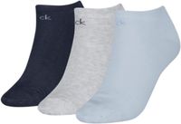 Calvin Klein Dames Sneakersokken 3-Pack Lichtblauw Maat 35-38
