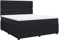 vidaXL Boxspringbed met matras, fluweel, zwart, 180x200 cm