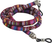 Fako Bijoux® Brillenkoord - Boho - Paars - 70cm - Katoen - Unisex