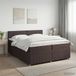 vidaXL Boxspringbed met matras Donkerbruin 200 x 200 cm Stof