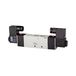 Riegler 5/3-wegventiel, elektropneum., »4 V«, midden ontluchtd, G 3/8, 230 V, 50 Hz, werkdruk 1,5-8 bar, temp. -20 °C tot 70 °C, 950 l/min