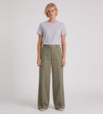 Berwich xgab Nina-GD Vert Pantalon en Coton pour femmes (38)