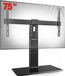 Support TV de table pivotant pour TV de 32 à 75 pouces - Support TV réglable en hauteur - Universel Max VESA 600x400mm 50kg