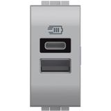 Bticino NT4191Ac USB-oplader met twee ingangen type A en C