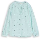 Tom Tailor Blouse met hartjesborduursel - Maat 40 - blue haze heart design