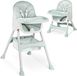 Wan GmbH Hoge kinderstoel met afneembaar dienblad voor baby's - Vert, eenvoudig schoon te maken, vanaf de geboorte