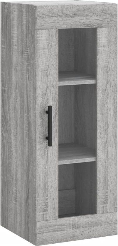 vidaXL Bovenkast - 34,5x34x90 cm - Grijs Sonoma Eikenkleurig