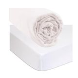 Hoeslaken, 160 x 200 cm, biologisch katoen, incl. molton matrastopper