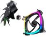 Montech AX120 PWM ARGB PC-ventilator Zwart (b x h x d) 120 x 120 x 25 mm
