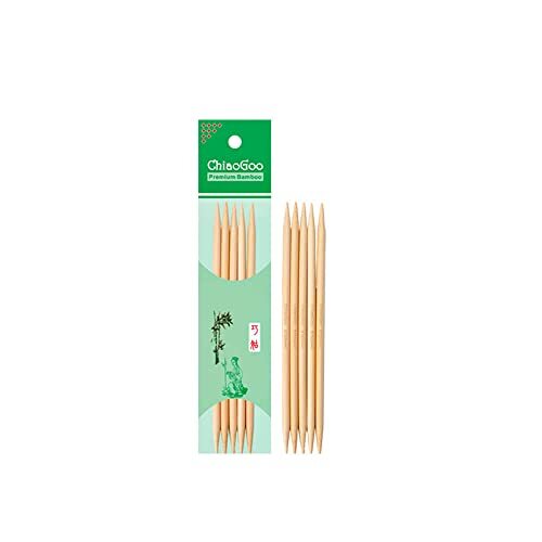 ChiaoGoo - Natural (15 cm, 3,25 mm) dubbele puntige bamboe naald - 1 eenheid
