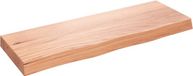 vidaXL Plan de travail 80x30x(2-6) cm chêne massif traité marron clair