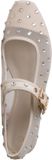 Super Mode M&M Mira Max ballerina met bandjes beige