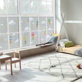 Ambiance Sticker Privacy raamfolie - Dieren in luchtballonnen XL - Stickers voor ramen en douchedeuren - 40x200cm