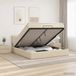 vidaXL Ottoman Bed with Mattress Cream 180 x 200 cm Fabric