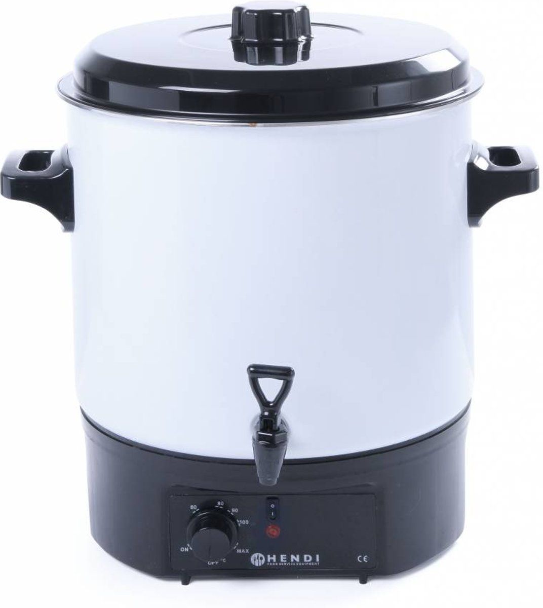 Hendi Hetedrankenketel / Gluhwijn ketel wit 27 Liter Tapkraan Geëmailleerde