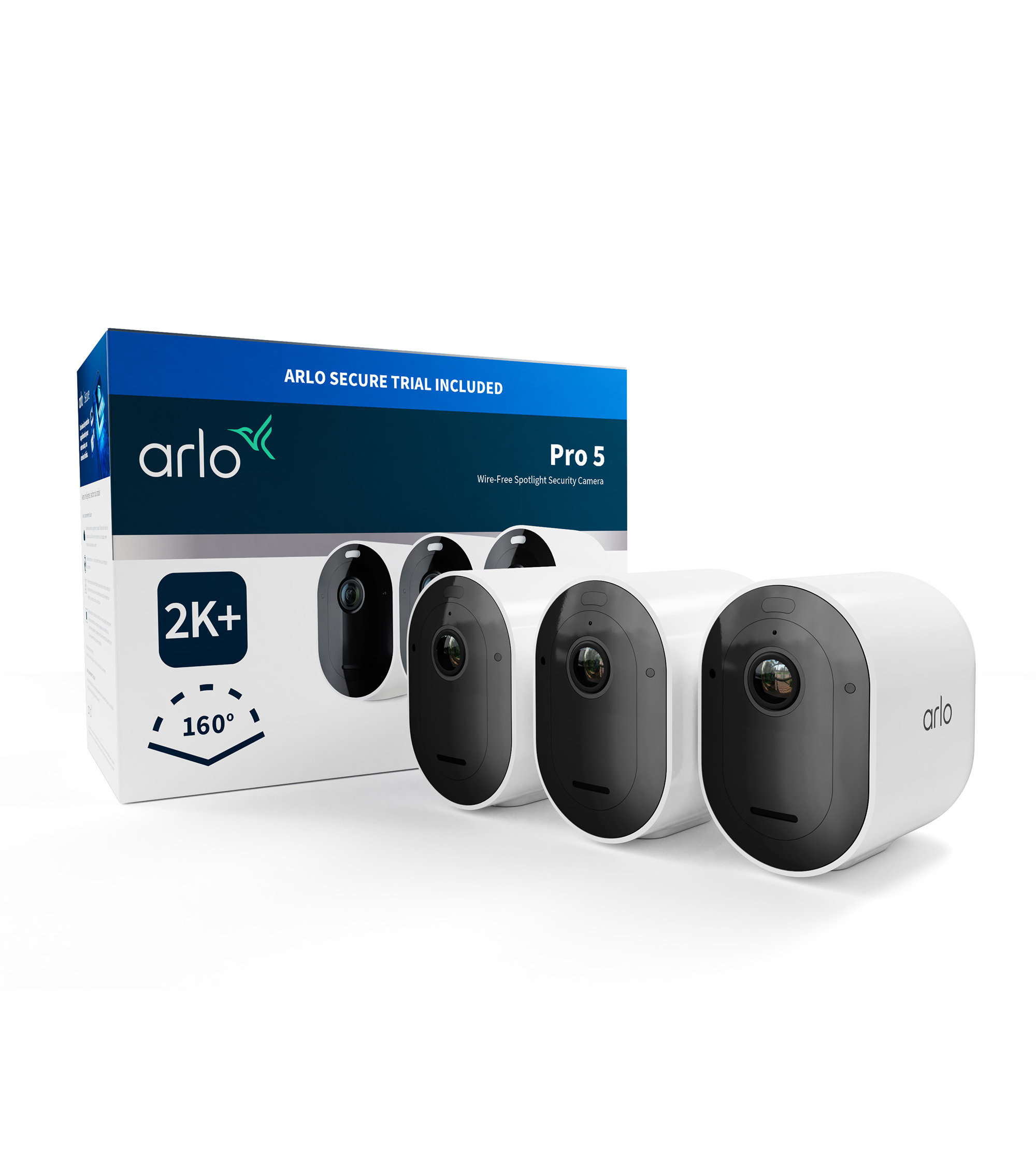 Arlo Arlo Pro 5 2K+ beveiligingscamera voor buiten, 3-cam