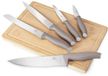 Berlinger Haus Set de couteaux avec planche à découper Taupe 6 pièces