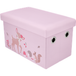 LUPILU Pouf de rangement pour enfants, 50 x 30 x 30 cm (Rose clair)