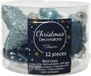 Decoris Kaemingk Figuren glas l2b4h4 cm blauw 12st kerst Decoris