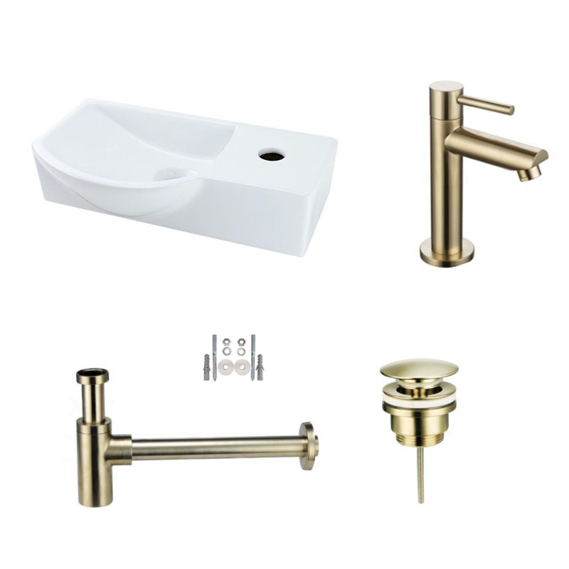 Badkamerplanet Fonteinset Bee Goud 40x22x12 cm Keramiek