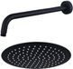 FortiFura Calvi Hoofddouche - 30cm - Rond - Mat Zwart