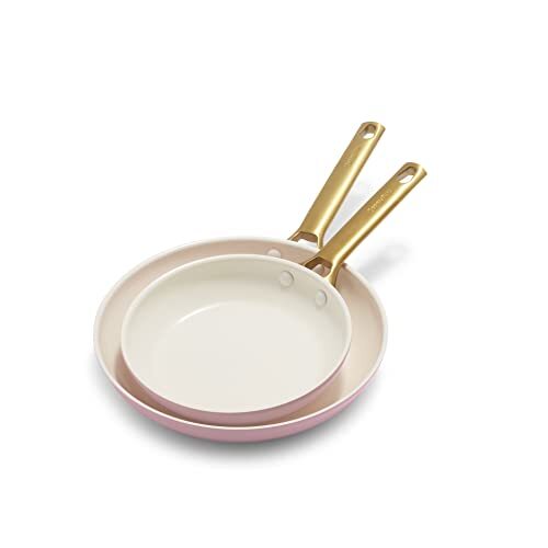 Greenpan Reserve Koekenpan met Keramische Antiaanbaklaag - 20 cm + 26 cm, Blush Pink