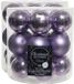 Decoris Kleine kerstballen - 54x st - lila paars - D4 cm - glas - kerstversiering