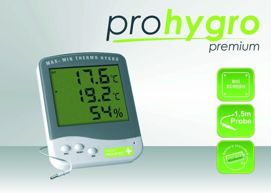 Garden High Pro HYGROTHERMO PREMIUM Temperature IN/OUT + Humidity Probe included