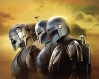 Komar Star Wars The Mandalorian Line Up Wandafbeelding voor Kinderkamer, 40 x 50 cm