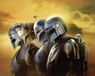 Komar Star Wars The Mandalorian Line Up Wandafbeelding voor Kinderkamer, 40 x 50 cm