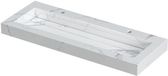 Wastafel INK Pitch Wastafel Keramische Slab Centraal met Drain en Front en Side Skirts 2 Kraangaten - 1200x450x90 mm - Statuario Glans