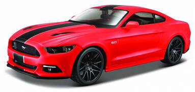 maisto Modelauto Ford Mustang GT 2015 rood 20 x 8 x 5 cm - Schaal 1:24 - Speelgoedauto - Miniatuurauto