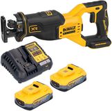 DeWalt DCS 382 H2 accu reciprozaag sabelszaag 18 V borstelloos + 2x Powerstack accu 5,0 Ah + oplader