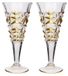 Solidchoice - Flûtes à champagne en cristal doré peintes à la main, set de 2