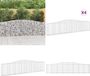 vidaXL Gabions - 4 pieces - arched - 400x30x80/100 cm - iron