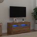 Maison Exclusive - Meuble TV avec éclairage LED, chêne artisanal, 90x35x40 cm