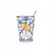Estia Home Art Merkloos Thermosbeker 350ml met Rietje - Blauw
