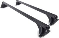 Faradbox Barre de toit pour Seat Leon ST 2013-2019, galerie de toit fermée, acier, noir, 75kg