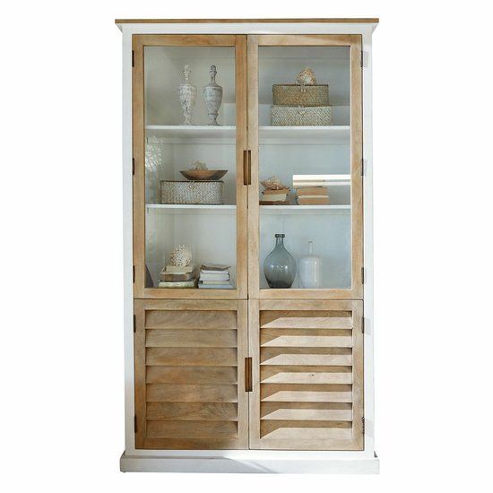 LOBERON Kast Frapelle wit/bruin