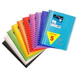 Clairefontaine 331201Cpack Pak met 5 Spiraalnotitieboekjes Koverbook Teken/Schets - A6 10,5x14,8 cm - 100 Pagina’s - Extra Wit Tekenpapier 125 g - Polypropyleen Omslag - Willekeurige Kleur