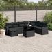 Maison Exclusive - Salon de jardin 9 pièces avec coussins, rotin synthétique noir