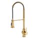 Kraus KPF-1691BB Britt Commerciële Stijl Pull-Down Enkele Handvat Keukenkraan, Geborsteld Messing