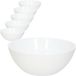 Plasticforte Plat à servir/saladier - 6x - D20 x H8 cm - plastique - blanc