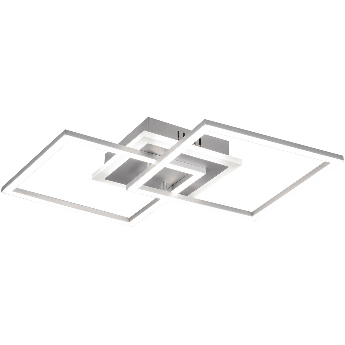 BES LED LED Plafondlamp - Plafondverlichting - Trion Venda - 25W - Warm Wit 3000K - Dimbaar - Vierkant - Mat Titaan - Aluminium