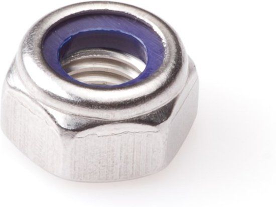 Hoenderdaal Zeskantmoer Zelfborgend RVS/A2 M4 (100 stuks) DIN985